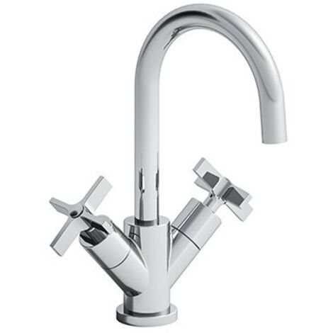 Mélangeur Lavabo Cross Road Monotrou + Vidage Chrome - CRISTINA ONDYNA CR22651