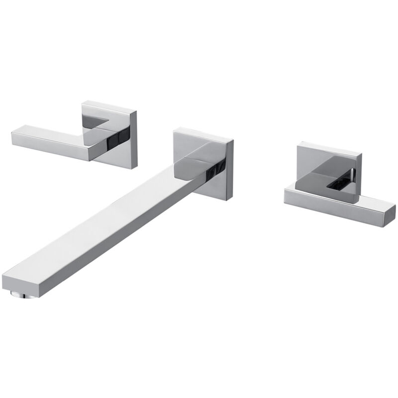 Kroos ® - Robinet mélangeur lavabo encastrée chromé - Santa Maria