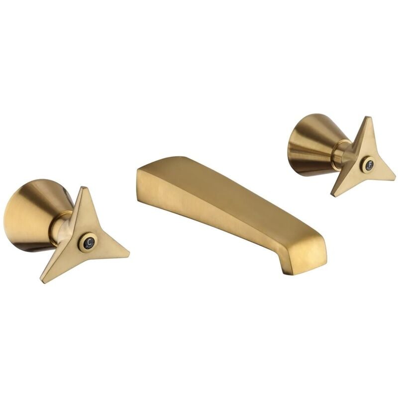 Mamoli - Mitigeur de lavabo mural 3 trous en finition laiton brossé Gio Ponti 45190000002G Laiton brossé