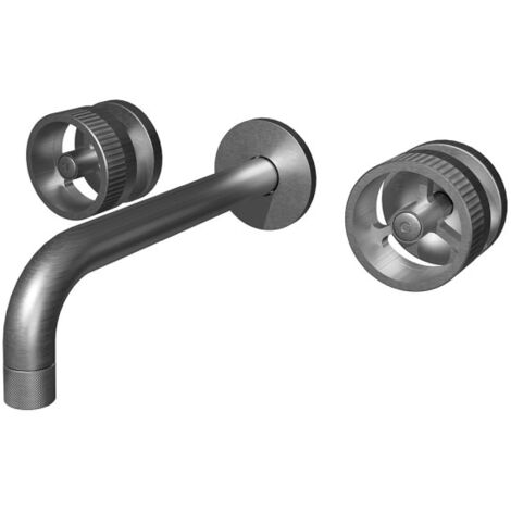 Melangeur Lavabo Mural 180 Rota Metal Brosse - CRISTINA ONDYNA RT24277