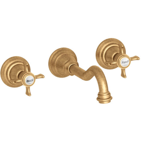Mélangeur Lavabo mural Chambord Vieux Bronze - CRISTINA ONDYNA CH24292