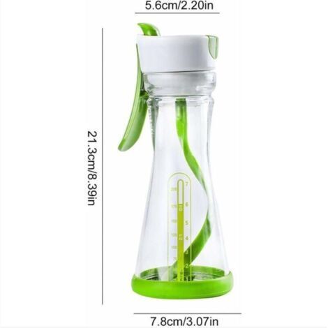 Mélangeur manuel en verre pour vinaigrette/mini shaker à salade, capacité de 101 à 200 ml, convient pour les marinades et les vinaigrettes.