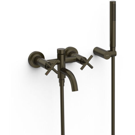 Mélangeur mural pour baignoire et douche Noir Bronze - TRES 28317601KMB