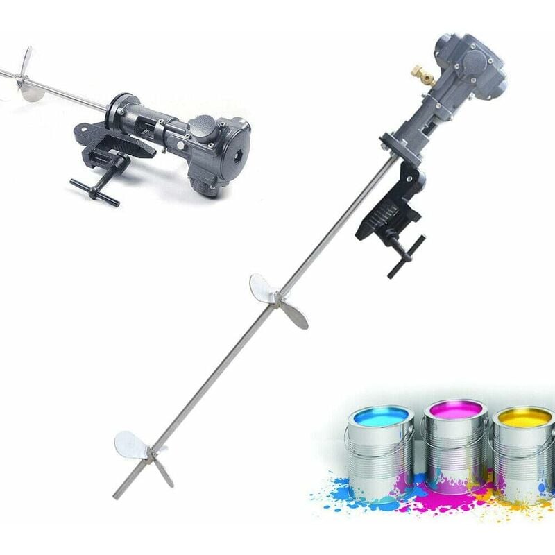 Gojoy - Mélangeur pneumatique pour machine à mélanger Agitateur Batteur de peinture Mélangeur d'air Mélangeur de peinture Mastic Réservoir de poudre