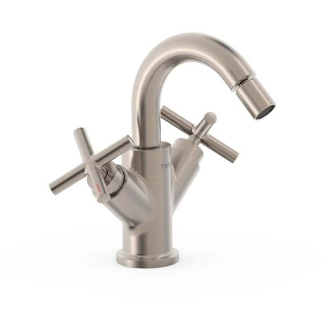 Mélangeur pour bidetRotule orientable Avec volants Acier - TRES 28312001AC