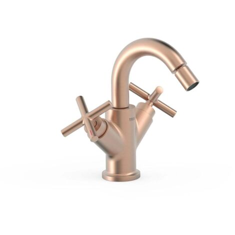 Mélangeur pour bidetRotule orientable Avec volants Or Rose Mat 24K - TRES 28312001OPM