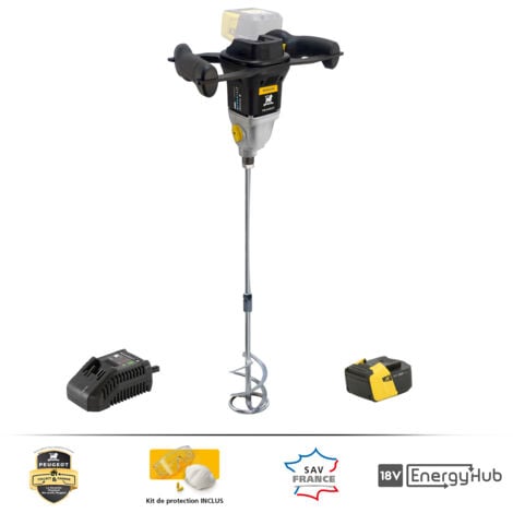 Mélangeur sans fil D. 120 mm ENERGYMIX-18VBL - 5 Ah 18V avec chargeur et batterie