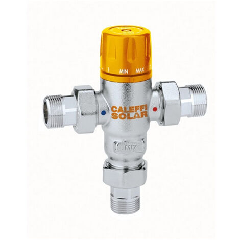Mélangeur solaire Thermostat pour des températures d'entrée jusqu'à 100 Gr 3/4 pouce, réglable Caleffi