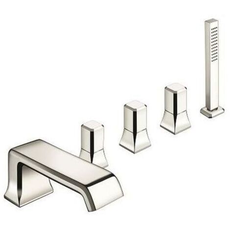 Mélangeur sur gorge 5 trous pour bain/douche ITALY Chromé + douchette - CRISTINA ONDYNA IT12151