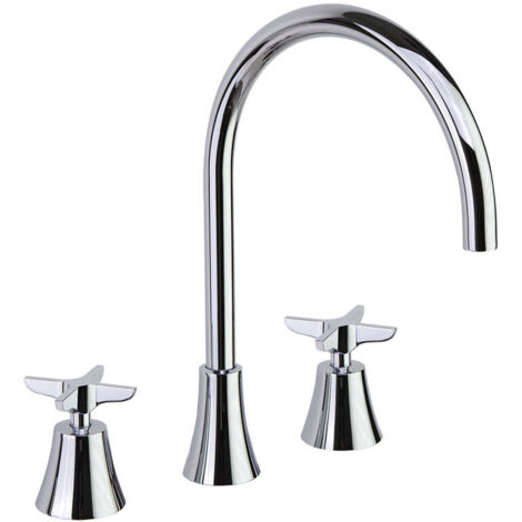Mélangeur trois trous pour Lavabo, ADAGIO Chromé - 914201