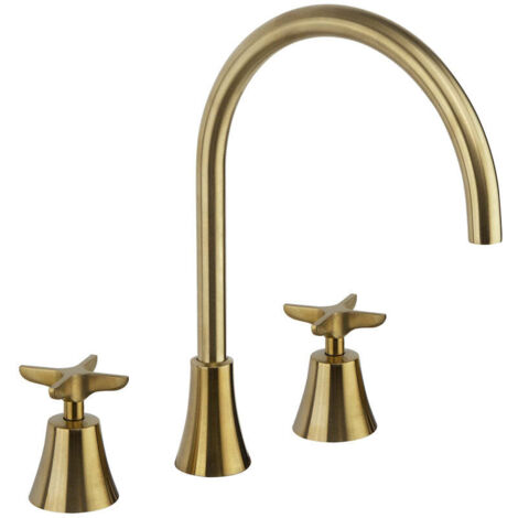 Mélangeur trois trous pour Lavabo, ADAGIO Or brossé - 914201OC
