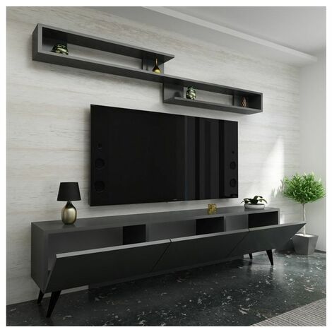 Melbourne TV-Lowboard, Anthrazit - Farbe:Anthrazit