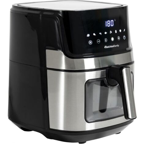 Melchioni 118340033 Fritteuse, Einzelfritteuse, 6,5 l, unabhängig, 1600 W, schwarz, Edelstahl