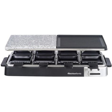 Melchioni 118380036 Olimpia Set piastra e pietra Per Raclette