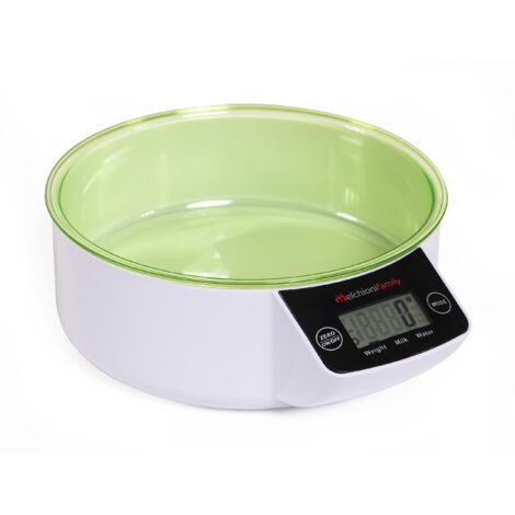 Melchioni Bilancia Allegra wv Bilancia da Cucina Capacita 5 Kg-funxione Tara verde-bianca