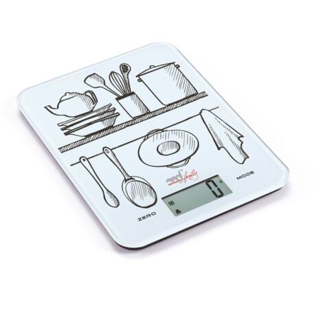 MELCHIONI BILANCIA GLASS ULTRASOTTILE - PIATTO IN VETRO - PORTATA MAX 10 KG