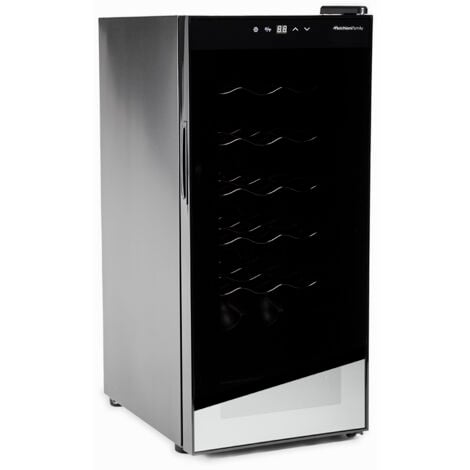 LGVSHOPPING Melchioni Vermentino 18 C Cantinetta vino con compressore Libera installazione Nero 18 bottiglia/bottiglie