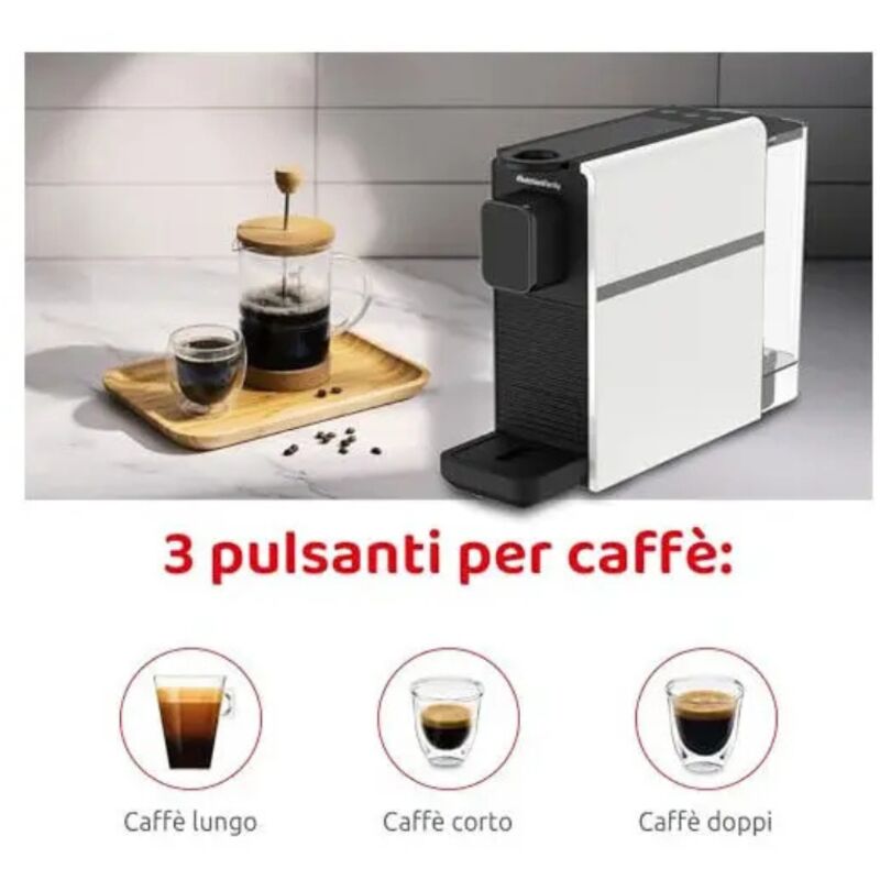 Melchioni Macchina Del Caffè Cremosa Compatibile Nespresso White