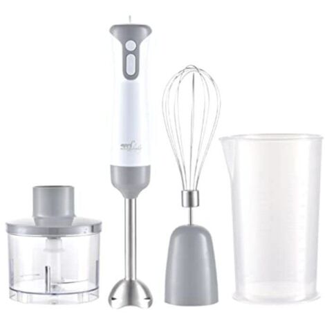 Melchioni Minipimer Mixxxo Trio Mixer ad Immersione 400W Lama Acciaio con Tritatutto