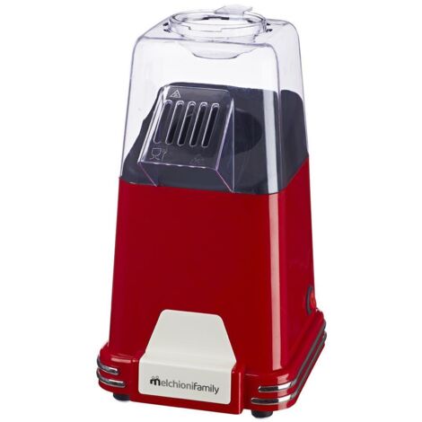 Melchioni MRS POPPY Macchina per Popcorn ad Aria da 0,057L, 1100W, Elettrodomestico da Cucina Rosso