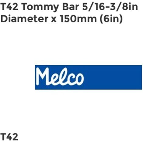 TBC T42 Tommy Bar 5/16-3/8in Diameter x 150mm (6in) MELT42