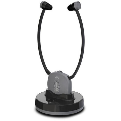 Meliconi 497339 casque Sans fil Stéthoscope TV Socle de chargement Noir, Gris