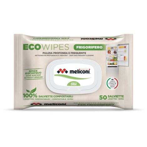 Meliconi Eco Wipes Salviette Detergenti Umidificate per la Pulizia del Frigorifero