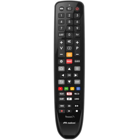Meliconi Gumbody Personal 7 plus télécommande IR Wireless TV Appuyez sur les boutons