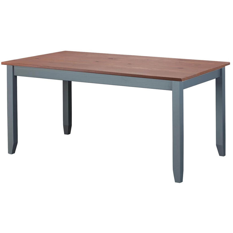 Altobuy - melina - Table Repas Rectangulaire Coloris Gris et Naturel