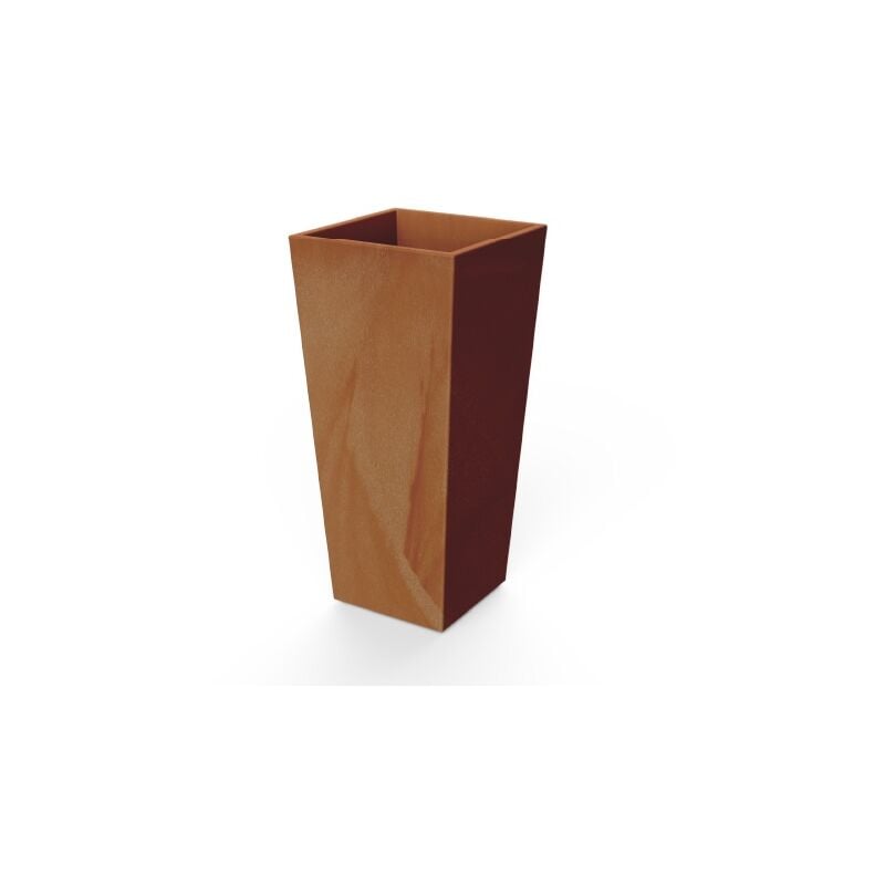 Melisa 30 Carré et Haut Jardinière d'Intérieur et d'Extérieur Pour Plantes et Fleurs Très Résistante au Temps. Fabriqué en polyéthylène en Espagne