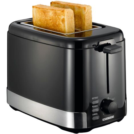 MELISSA Hochkant-Toaster 2 Scheiben 800W Schwarz/Edelstahl