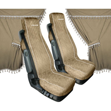 Melissa, Set Tende E Coprisedili In Microfibra Per Camion - Beige
