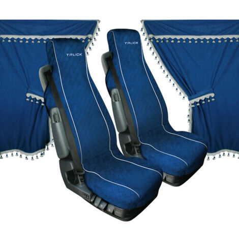 Melissa, Set Tende E Coprisedili In Microfibra Per Camion - Blu