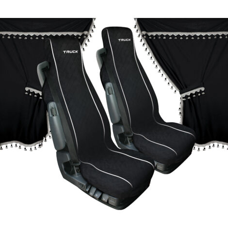 Melissa, Set Tende E Coprisedili In Microfibra Per Camion - Nero