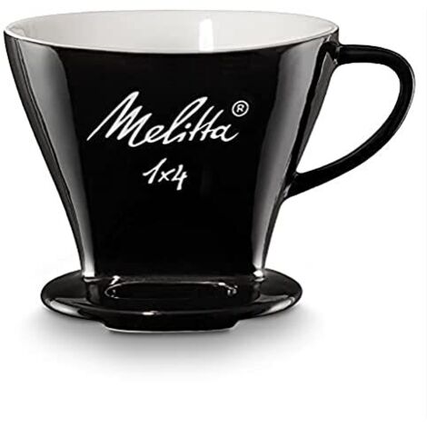 Melitta 1 filtro da caffè Permamenter in porcellana, nero