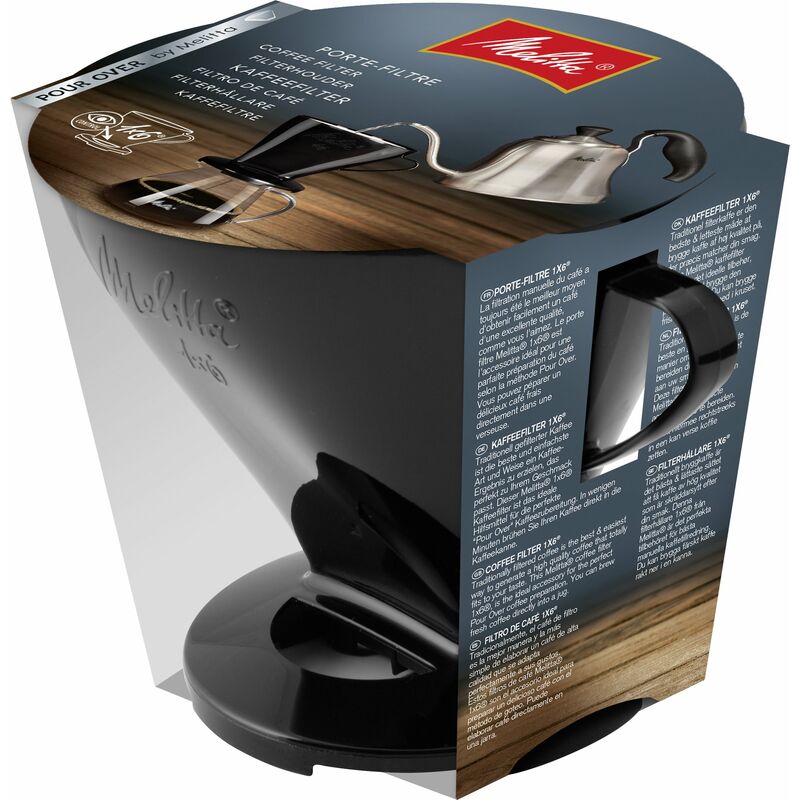 Image of Melitta 217571, Macchina caffè con filtro, filtri per caffè, in microfibra, 1 x 6 standard, in plastica, nera