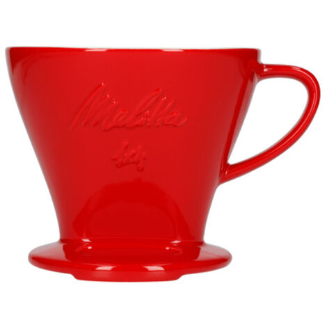 Melitta 219032 - Filtro per caffè in porcellana, 1 x 4, colore: Rosso