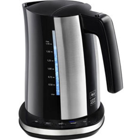 Melitta 6766976 Bouilloire Électrique 1,7L Noir Acier
