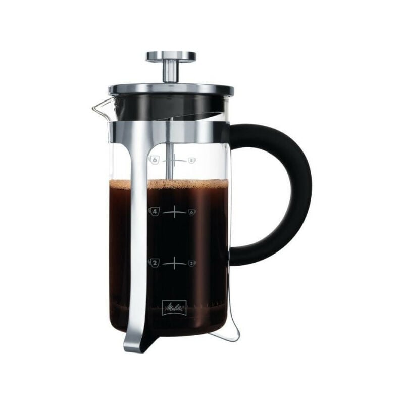 Melitta - Cafetiere a piston Premium en verre et inox 8 tasses