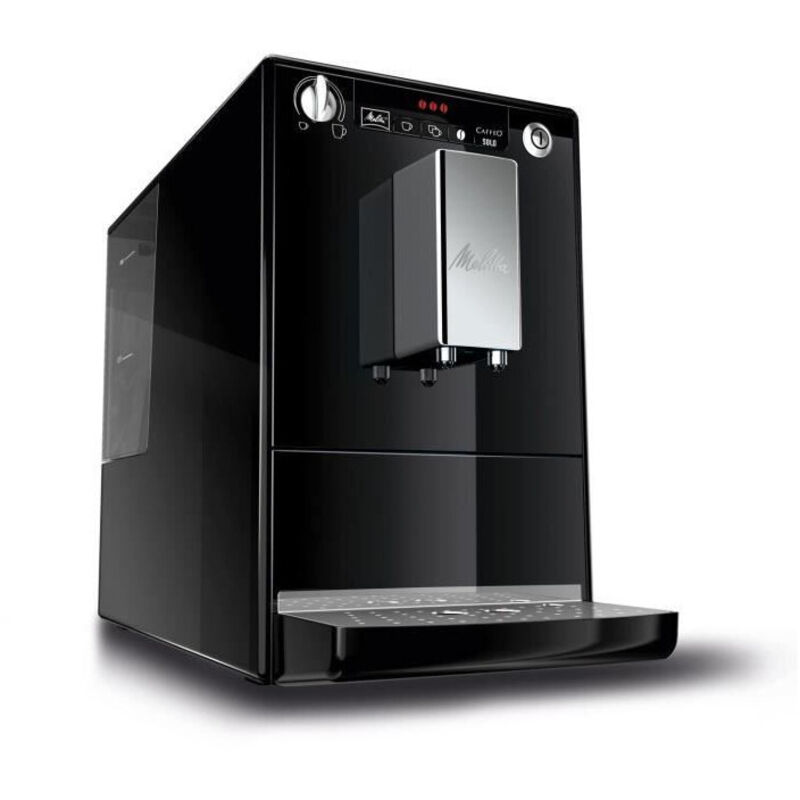 Macchina da Caffè Espresso Automatica Melitta E950-101 Caffeo Solo con Macinacaffè, 15 Bar, 1,2 L, Nero