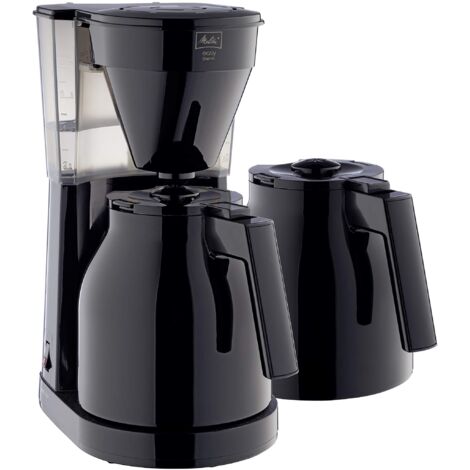 MELITTA Easy Therm II - Macchina da caffè a filtro 1L - 1050 W + 2a caraffa - Nero