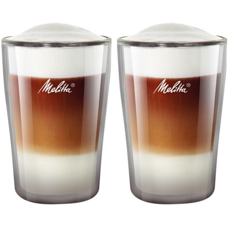 Melitta Set aus 2 transparenten Borosilikatgläsern