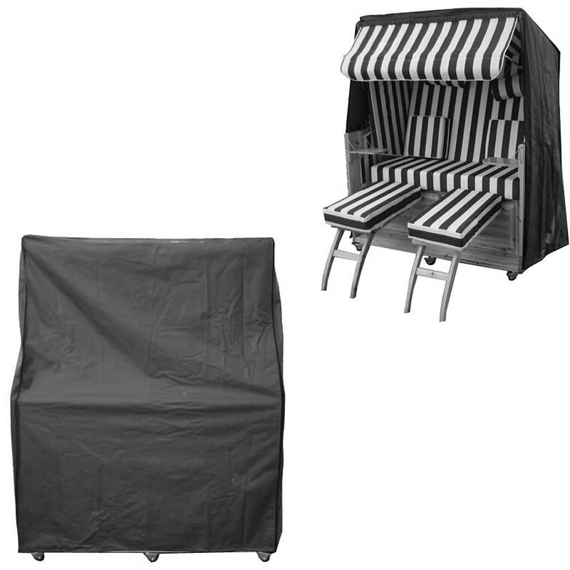 Melko - Bâche couverture meubles de jardin 160 x 160 x 90 cm couverture de protection couverture bâche meubles en rotin protection contre les