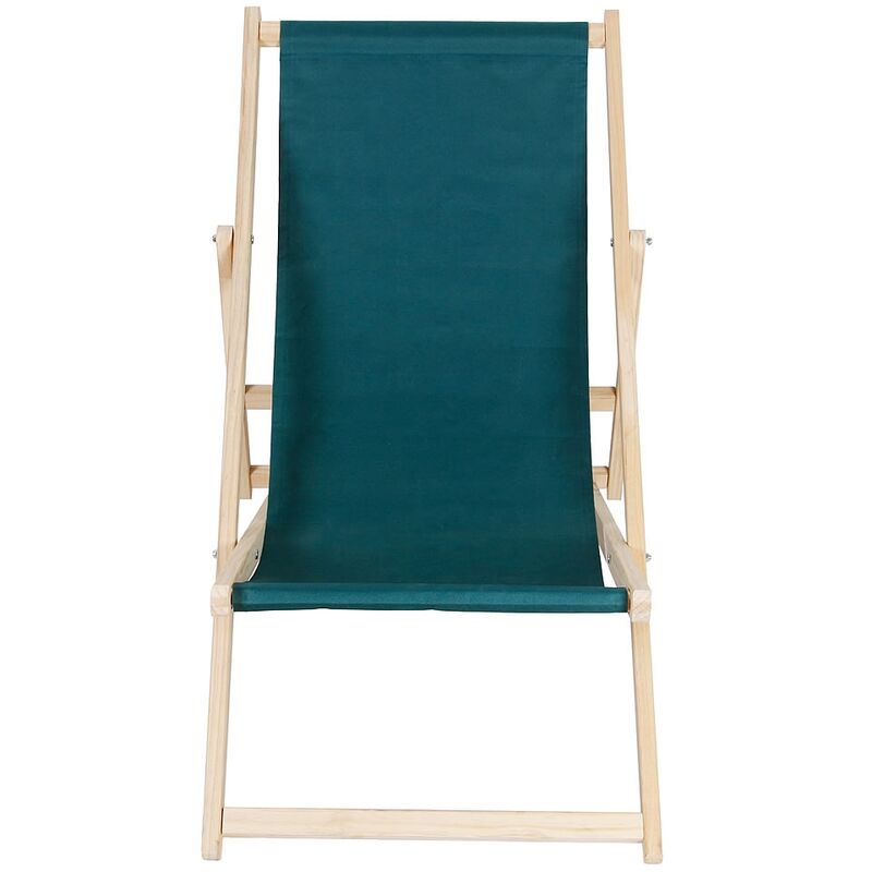 Melko - chaise de plage pliante chaise de jardin en bois chaise longue relax chaise de balcon verte