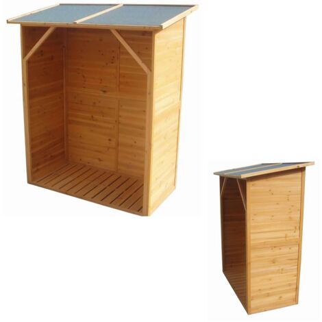 Melko – Etagère à bois de chauffage 160 x 134 x 75 cm – Bois imprégné pour protection intempéries – Capacité 1,13 m³ – Montage simple en kit