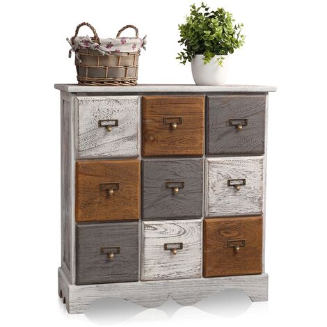 Melko Kommode Vintage Schubladenschrank Anrichte Schrank Sideboard Beistellschrank