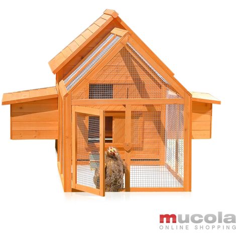 Jopassy Poulailler en métal 3 x 3 x 2 m - Cage à poulet pour petits animaux  avec bâche de toit, enclos pour poules, volailles, petits animaux