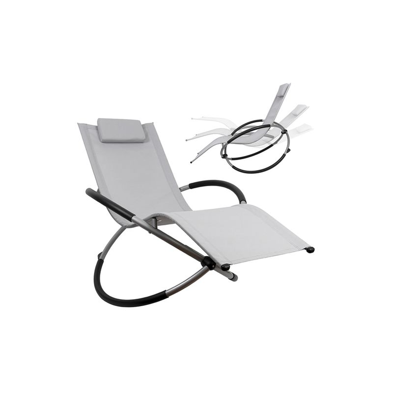 Melko - Rocking Lounger chaise longue pliable chaise longue de jardin chaise longue relax chaise longue de plage chaise longue à bascule balcon