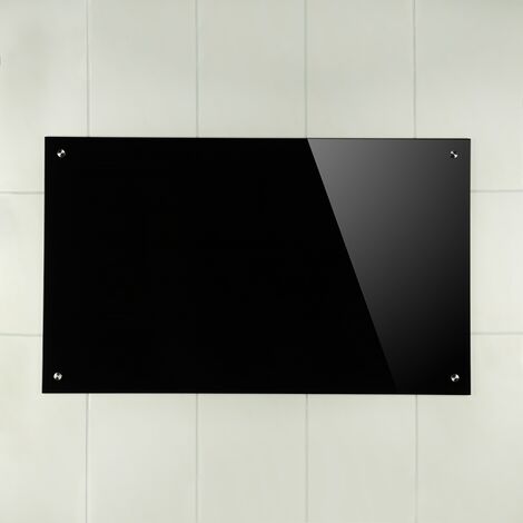 Küchenrückwand 100x50CM Schwarz Herdspritzschutz Glas ESG Fliesenspiegel 