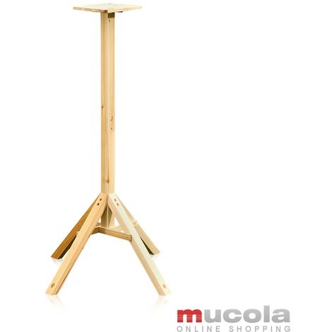 Melko Support pour nichoir en bois non traité pour nichoir mangeoire à oiseaux, 66,5 x 66,5 x 105 cm, marron